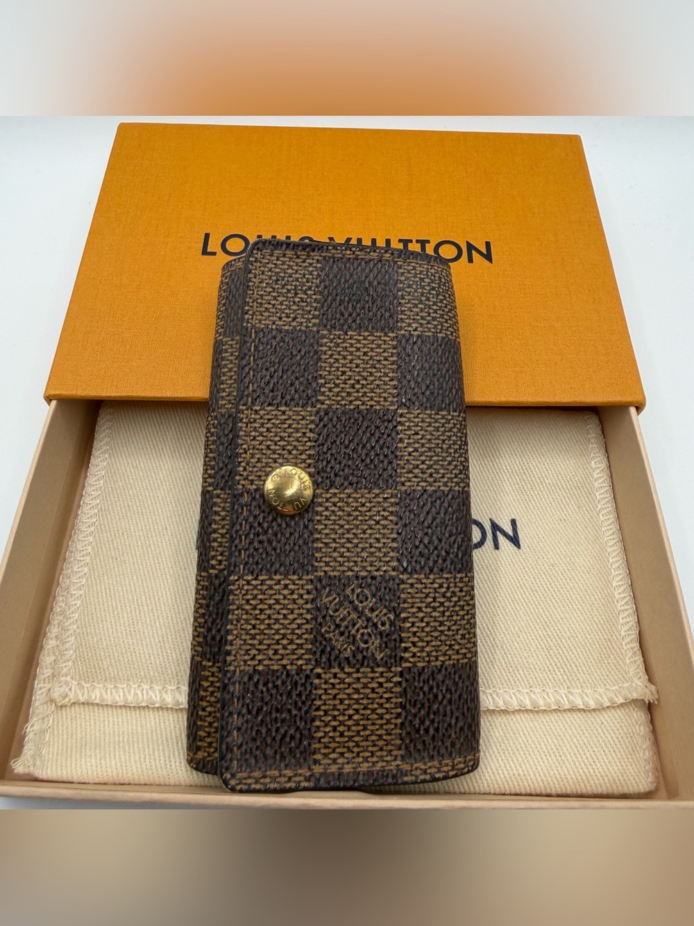 Louis Vuitton Damier Ebene 4 Key Holder
